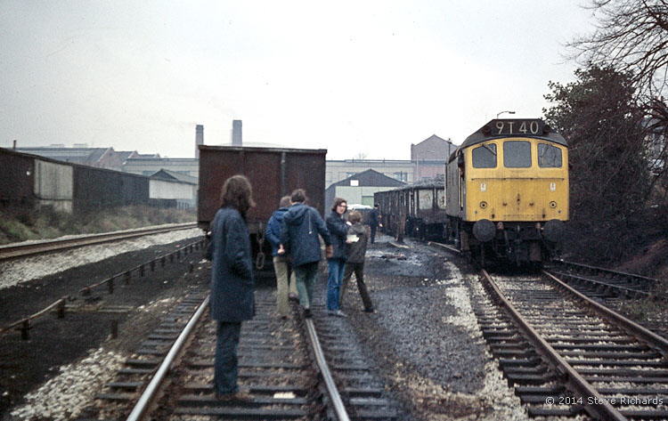 Class 25 locomotive at Raleigh sidings, Nottingham