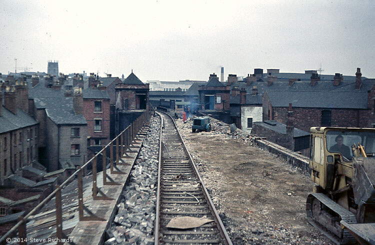 Arkwright Street station being demolished, Nottingham