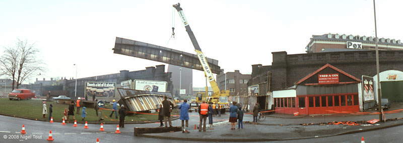 Demolition of GCR bridges, West Bridge, Leicester