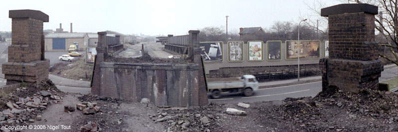 Blackbird Road bridge, GCR, under demolition