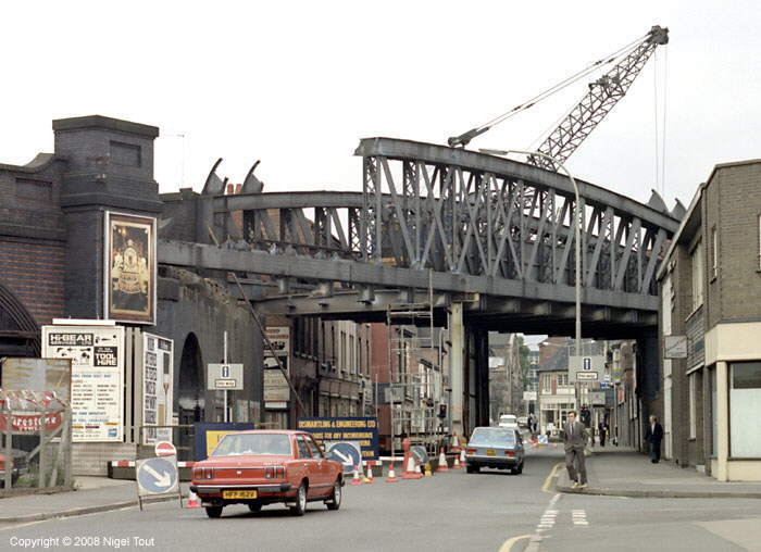 Northgate Street bridge under demolition, GCR, Leicester