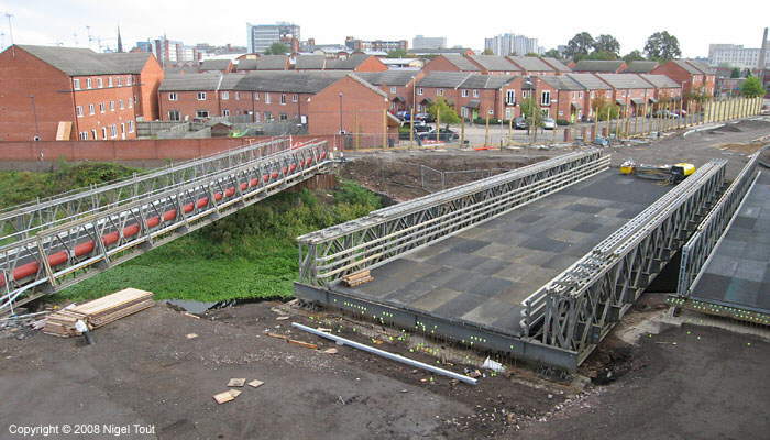 Upperton Road, Leicester, GCR viaduct demolition temporary Bailey bridge