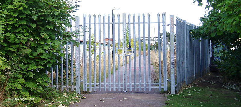 Fence across Great Central Way