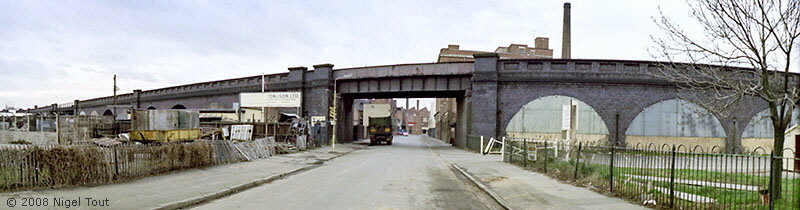 Leicester GCR north viaduct & Slater Street
