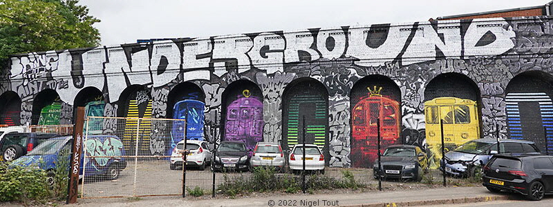 Graffiti, GCR viaduct, Jarvis Street, Leicester