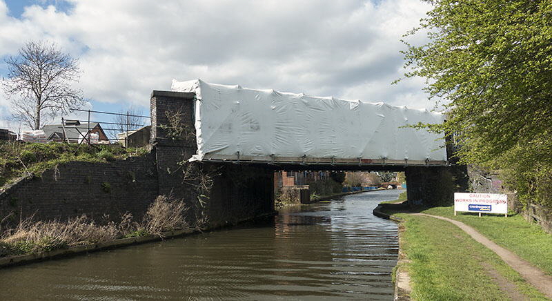 GCR canal bridge cocooned for refurbishment
