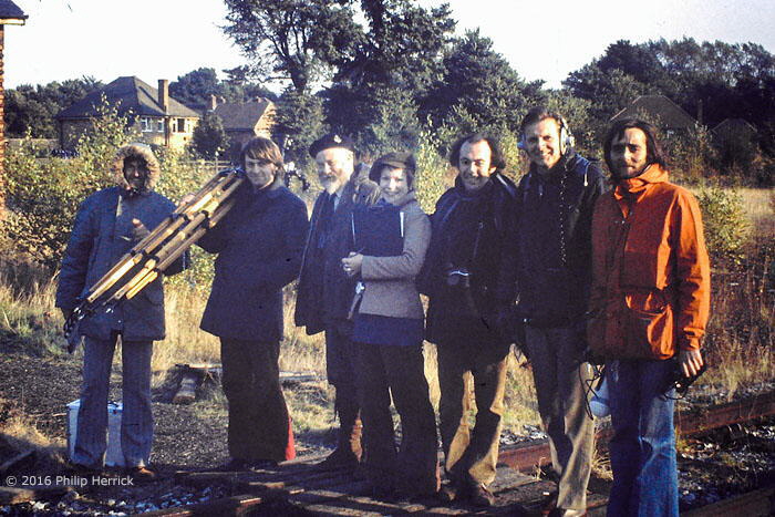 Bob Symes and TV team, Quorn & Woodhouse, 1973
