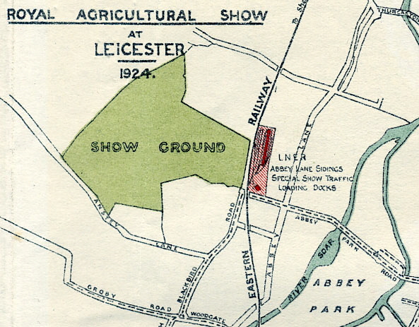 Royal Agricultural Show1924 map